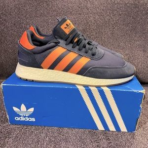 Adidas I-5923 Size 13 - Navy Blue/Orange
